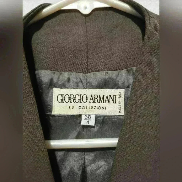 Giorgio Armani Le Collezioni Vintage Blazer Size 4 Mint Condition Lana Wool - Picture 3 of 9